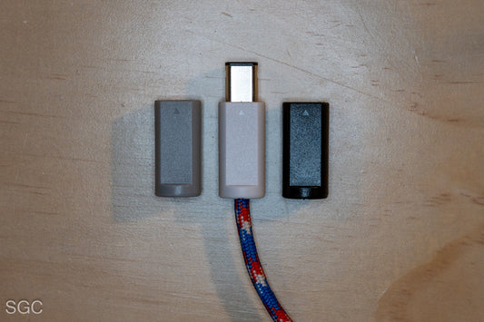 Grey, White, and Black GCC connectors